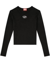 DIESEL - T-Uncutie-Long-Ls-Od Oval D Cut Out Top - Lyst