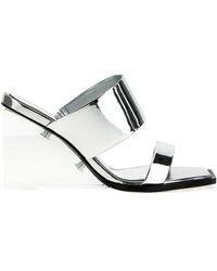 McQueen - Double Strap Wedge Sandals - Lyst