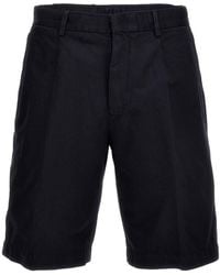 ZEGNA - Summer Knee-Length Pleated Chino Shorts - Lyst