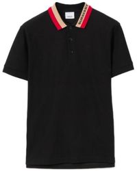 Burberry - Logo Intarsia-Knit Short Sleeved Polo Shirt - Lyst