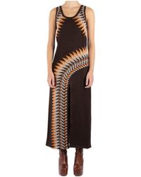 Rabanne - Graphic Printed Sleeveless Maxi Dress - Lyst