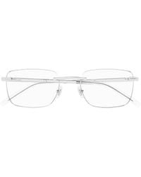 Montblanc - Rimless Rectangle Frame Glasses - Lyst
