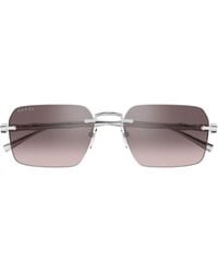Gucci - Eyewear Frameless Rectangular Sunglasses - Lyst