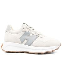 Hogan - Logo Patch Panelled Sneakers - Lyst