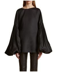 KHAITE - The Quico Puff-Sleeved Blouse - Lyst