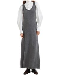 Brunello Cucinelli - Round-Neck Knit Dress - Lyst