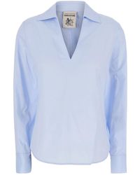 Semicouture - Semi Couture V-Neck Long-Sleeve Top - Lyst