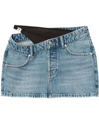 Alexander Wang - Asymmetric Bikini Layer Mini Denim Skirt - Lyst