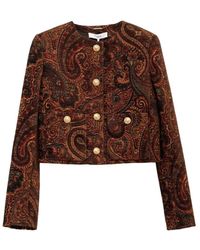 Chloé - Chloé Paisley Jacquard Cropped Jacket - Lyst