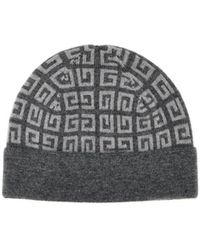 Givenchy - All-Over Logo Embroidered Knitted Beanie - Lyst