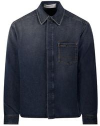 Golden Goose - Logo Patch Denim Shirt - Lyst