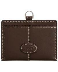 Tod's - Topstitch Badge Cardholder - Lyst