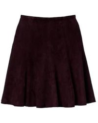 Stouls - Mila Suede Miniskirt - Lyst