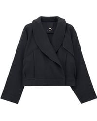 Giorgio Armani - Shawl-Collar Cropped Jacket - Lyst