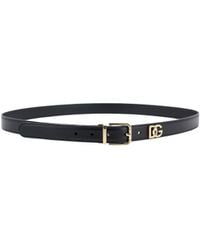 Dolce & Gabbana - Dg Logo Plaque Buckle Belt - Lyst