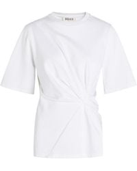 Rohe - Gathered Cotton T-Shirt - Lyst