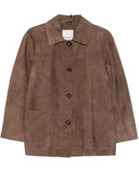 Max Mara - Long-Sleeve Leather Jacket - Lyst