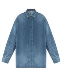 Fear Of God - Logo Patch Long Sleeved Denim Shirt - Lyst
