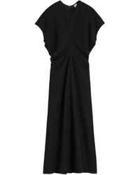 TOTEME - Totême Draped Short Sleeved Maxi Dress - Lyst