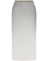 Maison Margiela - Sheer Knit Midi Skirt - Lyst