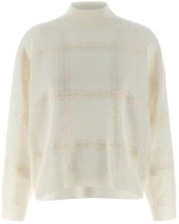Brunello Cucinelli - Sequin Embellished Turtle Neck Knitted Jumper - Lyst