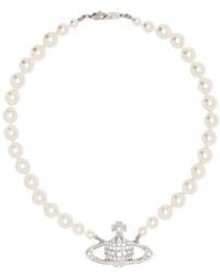 Vivienne Westwood - Mini Bas Relief Faux-Pearl Necklace - Lyst