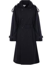 Bottega Veneta - Double-Breasted Belted Trench Coat - Lyst