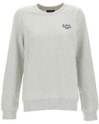 A.P.C. - Logo-Print Crewneck Sweater - Lyst