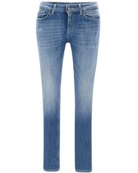Dondup - Slim-Fit Distressed Jeans - Lyst