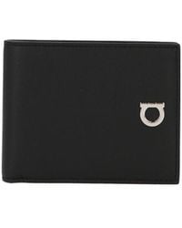 Ferragamo - Gancini Leather Bi-Fold Wallet - Lyst