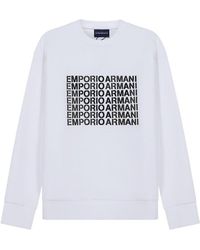 Emporio Armani - Logo Print Sweatshirt - Lyst