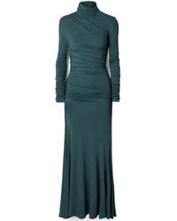 TOVE - Africa Ruched Stretch-Jersey Turtleneck Maxi Dress - Lyst