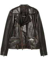 Salvatore Santoro - Long-Sleeve Leather Jacket - Lyst