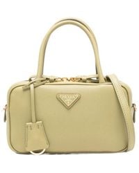 Prada - Triangle-Logo Zipped Handbag - Lyst