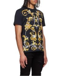 Versace Jeans Couture - Couture Outline Barocco Printed Crewneck T-Shirt - Lyst