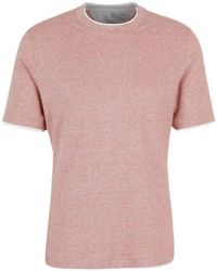 Brunello Cucinelli - Layered Effect Crewneck T-Shirt - Lyst