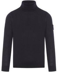 Stone Island - Logo Patch Roll-Neck Jumper - Lyst