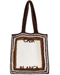 CASABLANCA - Logo-Embroidered Crocheted Tote Bag - Lyst