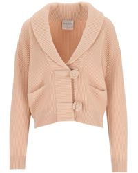 forte_forte - Ribbed Button Cardigan - Lyst