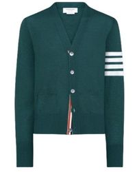 Thom Browne - 4-Bar V-Neck Cardigan - Lyst