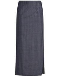Etro - High-Waist Striped Midi Pencil Skirt - Lyst
