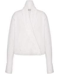 Alberta Ferretti - Cotton Blouse With V-Neckline - Lyst