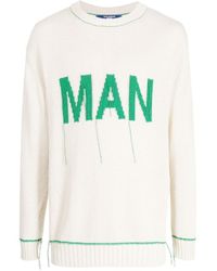 Junya Watanabe - Logo Intarsia Knit Crewneck Jumper - Lyst