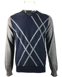 EA7 - Small V-Neck Long-Sleeved Sweater - Lyst