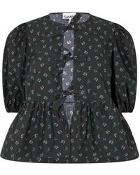 Ganni - Short-Sleeved Shirt - Lyst