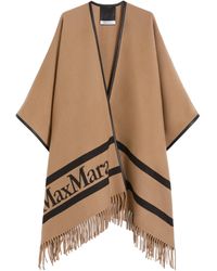 Max Mara - Aris Wool Poncho Coats Beige - Lyst