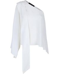 FEDERICA TOSI - Draped Asymmetric Blouse - Lyst