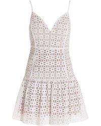 Michael Kors - Sangallo Eyelet Flared Mini Dress - Lyst