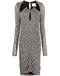 Isabel Marant - Logane Pattern Printed Cut-Out Midi Dress - Lyst