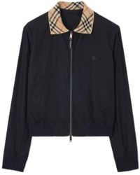 Burberry - Gabardine Glenfields Harrington Jacket - Lyst